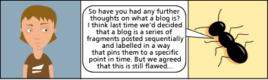 Grumpy Girl and the Questioning Ant discuss blogs
